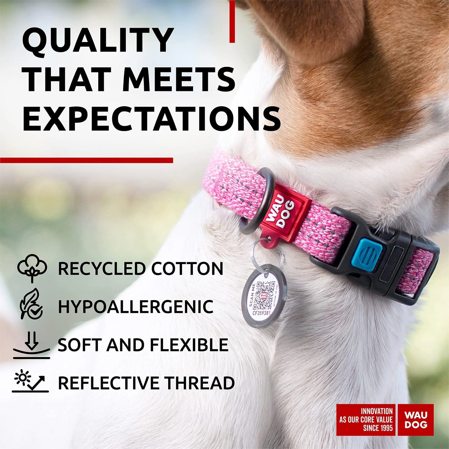 Reflective Cotton Dog Collar for Small Dogs